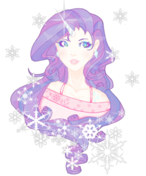 Size: 500x604 | Tagged: safe, artist:reiltra, rarity, human, g4, boobie mark, bust, clothes, female, horn, horned humanization, humanized, simple background, solo, transparent background