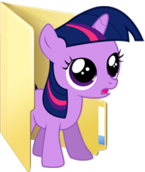 Size: 215x256 | Tagged: safe, artist:blues27xx, twilight sparkle, pony, g4, computer icon, female, filly, folder, simple background, solo, transparent background, vector, webcore