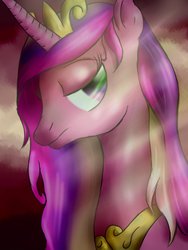 Size: 774x1032 | Tagged: safe, artist:nsslayer, princess cadance, pony, g4, bust, dark, female, portrait, royal wedding, solo