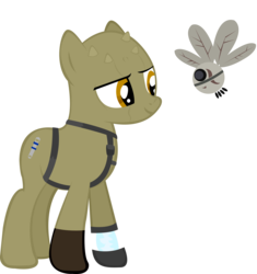 Size: 5742x6107 | Tagged: safe, oc, parasprite, pony, absurd resolution, bao-dur, crossover, ponified, remote, star wars, star wars: knights of the old republic