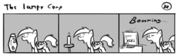 Size: 802x253 | Tagged: safe, artist:tetrapony, derpy hooves, pegasus, pony, comic:the daily derp, g4, candle, comic, female, lava lamp, mare