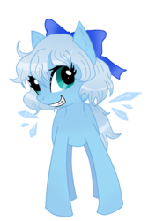 Size: 812x1099 | Tagged: safe, artist:lemon-sugars, cirno, female, mare, ponified, simple background, solo, touhou, transparent background