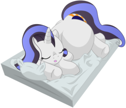Size: 9750x8400 | Tagged: safe, artist:xniclord789x, oc, oc only, oc:sollar eclipse, pony, absurd resolution, bed, pregnant, simple background, sleeping, solo, transparent background