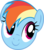 Size: 1280x1462 | Tagged: safe, rainbow dash, pony, g4, cute, dashabetes, female, head, oh you, simple background, solo, transparent background, vector