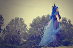 Size: 900x600 | Tagged: safe, artist:elyserei, princess luna, human, g4, clothes, cosplay, dress, irl, irl human, photo, solo