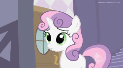 Size: 500x276 | Tagged: safe, screencap, sweetie belle, g4, animated, blinking, female