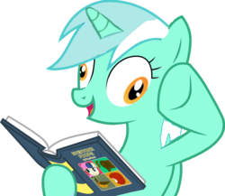 Size: 960x832 | Tagged: safe, bon bon, lyra heartstrings, sweetie drops, pony, unicorn, g4, book, derp, female, mare, simple background, transparent background, wat