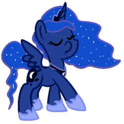 Size: 500x500 | Tagged: safe, artist:robynne, princess luna, alicorn, pony, g4, cute, lunabetes, simple background, transparent background