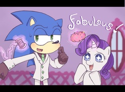 Size: 728x538 | Tagged: safe, artist:krazy-chibi, rarity, g4, crossover, male, sonic the hedgehog, sonic the hedgehog (series)