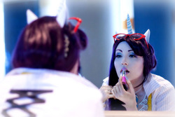 Size: 1200x800 | Tagged: safe, artist:antiquity-dreams, rarity, human, g4, cosplay, irl, irl human, makeup, mirror, photo