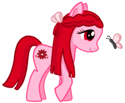 Size: 700x574 | Tagged: safe, artist:cuddleloveloves, butterfly, ace attorney, dahlia hawthorne, ponified