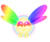 Size: 725x616 | Tagged: safe, artist:lost-in-equestria, parasprite, ambiguous gender, colored wings, multicolored wings, rainbow, rainbow wings, simple background, solo, transparent background, vector