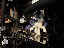Size: 2333x1750 | Tagged: safe, rarity, pony, g4, 3d print, computer, photo, solo
