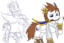 Size: 1095x730 | Tagged: safe, pony, kid icarus, pit (kid icarus), ponified, solo