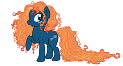 Size: 1112x599 | Tagged: safe, artist:ayukihyo, earth pony, pony, brave (movie), disney princess, female, mare, merida, pixar, ponified, raised hoof, simple background, solo, transparent background