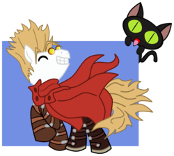 Size: 4248x3811 | Tagged: safe, artist:toonfreak, anime, crossover, kuroneko-sama, ponified, trigun, vash the stampede