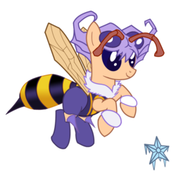 Size: 900x900 | Tagged: safe, artist:shiver-star, darkstalkers, ponified, q-bee, queen bee