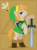 Size: 530x708 | Tagged: safe, artist:hezaa, parasprite, link, nintendo, ponified, the legend of zelda