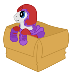 Size: 659x710 | Tagged: safe, artist:rydel, cardboard box, magneto, ponified, simple background, solo, transparent background