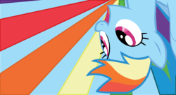 Size: 1210x660 | Tagged: safe, artist:goldfisk, rainbow dash, g4, rainbow, wallpaper