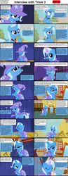 Size: 1282x3304 | Tagged: safe, trixie, comic:celestia's servant interview, g4, alicorn amulet, caption, comic, floppy ears, hilarious in hindsight, interview, pouting