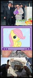 Size: 545x1280 | Tagged: safe, editor:i-shooped-a-pwny, fluttershy, human, g4, cute, dead, death, exploitable meme, flutterjuice, fluttertree, heart attack, irl, juice, juice box, kim jong-il, lol, meme, north korea, photo, shyabetes, tree, tv meme