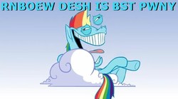 Size: 632x351 | Tagged: safe, artist:hotdiggedydemon, editor:i-shooped-a-pwny, rainbow dash, .mov, g4, cloud