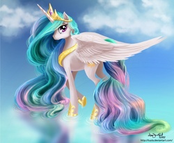 Size: 720x594 | Tagged: dead source, safe, artist:paintedhoofprints, princess celestia, alicorn, pony, g4, 2012, female, mare, solo