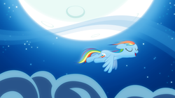 Size: 1920x1080 | Tagged: safe, artist:krazy3, rainbow dash, pony, g4, cover art, female, flying, solo, vector, wallpaper