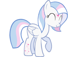 Size: 900x711 | Tagged: safe, artist:mappymaples, star catcher, pegasus, pony, g3, g4, ^^, eyes closed, female, g3 to g4, generation leap, mare, raised hoof, simple background, solo, transparent background