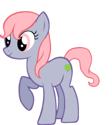 Size: 845x946 | Tagged: safe, artist:mappymaples, clover (g1), earth pony, pony, g1, g4, my little pony tales, female, g1 to g4, generation leap, raised hoof, simple background, solo, transparent background