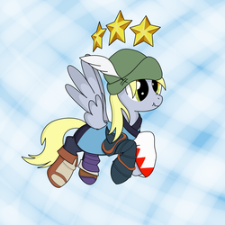 Size: 2000x2000 | Tagged: safe, artist:trixingno, derpy hooves, mimic, pegasus, pony, g4, crossover, female, final fantasy, mare, mime