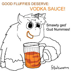 Size: 720x720 | Tagged: safe, artist:fillialcacophony, fluffy pony, smarty friend, vodka sauce, wat