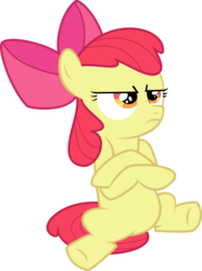 Size: 10000x13471 | Tagged: safe, artist:soren-the-owl, apple bloom, earth pony, pony, apple family reunion, g4, absurd resolution, female, grumpy, simple background, solo, transparent background, vector