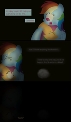 Size: 1280x2182 | Tagged: safe, artist:dtcx97, rainbow dash, scootaloo, pegasus, pony, post-crusade, g4, black background, crying, dialogue, duo, duo female, female, scootalove, siblings, simple background, sisters, speech bubble, tumblr, winghug