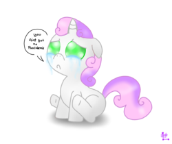 Size: 2500x2100 | Tagged: safe, artist:spice5400, sweetie belle, pony, unicorn, g4, crying, female, filly, foal, simple background, solo, transparent background