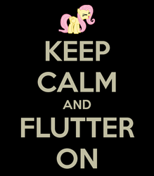 Size: 500x571 | Tagged: safe, fluttershy, pegasus, pony, g4, keep calm and flutter on, black background, eyes closed, female, flutteryay, keep calm and carry on, mare, simple background, solo, yay