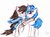 Size: 900x660 | Tagged: safe, artist:indigokatana, dj pon-3, octavia melody, vinyl scratch, g4, female, lesbian, ship:scratchtavia, shipping