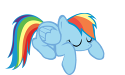 Size: 1024x615 | Tagged: safe, artist:tay-niko-yanuciq, rainbow dash, pony, g4, female, simple background, sleeping, solo, transparent background, vector