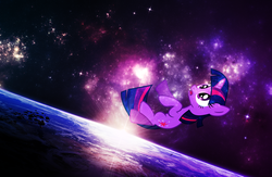 Size: 900x588 | Tagged: safe, artist:arkkukakku112, twilight sparkle, g4, space, wallpaper