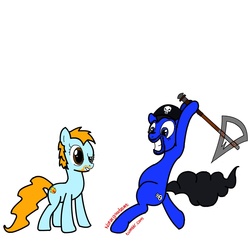 Size: 1036x1000 | Tagged: safe, artist:jazzandpencilcases, edit, edited screencap, screencap, earth pony, pony, axe, bipedal, male, matt (tbfp), pat (tbfp), ponified, stallion, two best friends play