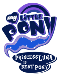 Size: 1588x2000 | Tagged: safe, artist:jamescorck, edit, princess luna, g4, best pony, best pony logo, best princess, logo, logo edit, my little pony logo, simple background, sparkles, text, transparent background, truth