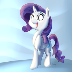 Size: 1000x1000 | Tagged: safe, artist:cheshiresdesires, rarity, pony, g4, female, smiling, solo