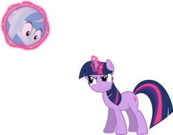 Size: 10608x8326 | Tagged: safe, artist:stayeend, trixie, twilight sparkle, pony, unicorn, g4, absurd resolution, ball, female, i have no mouth and i must scream, inanimate tf, magic, mare, morph ball, simple background, telekinesis, transformation, transparent background, trixieball, unicorn twilight, vector