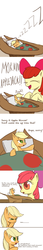 Size: 600x3515 | Tagged: safe, artist:grissaecrim, apple bloom, applejack, ask appletini, g4, appletini, ask, comic, tumblr