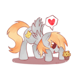 Size: 800x708 | Tagged: safe, artist:csc-x, derpy hooves, pegasus, pony, g4, female, filly, foal, muffin, simple background, solo, that pony sure does love muffins, transparent background