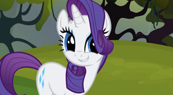 Size: 853x467 | Tagged: safe, screencap, rarity, pony, unicorn, g4, spike at your service, female, mare, smiling, solo