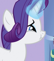 Size: 415x467 | Tagged: safe, screencap, rarity, pony, g4, spike at your service, cropped, scrunchy face, solo