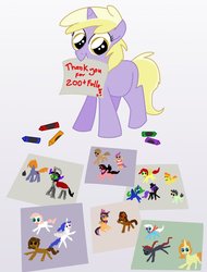 Size: 780x1025 | Tagged: safe, artist:bibliodragon, dinky hooves, king sombra, spitfire, g4, crayon, filly, scootahipster, tumblr