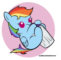 Size: 1229x1207 | Tagged: safe, artist:suahkin, rainbow dash, pony, g4, baby, baby pony, bottle, filly, foal, vector